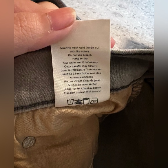 Rag & Bone Women’s Light Grey Ankle Skinny Raw Hem Jean Size 30 - Picture 9 of 9